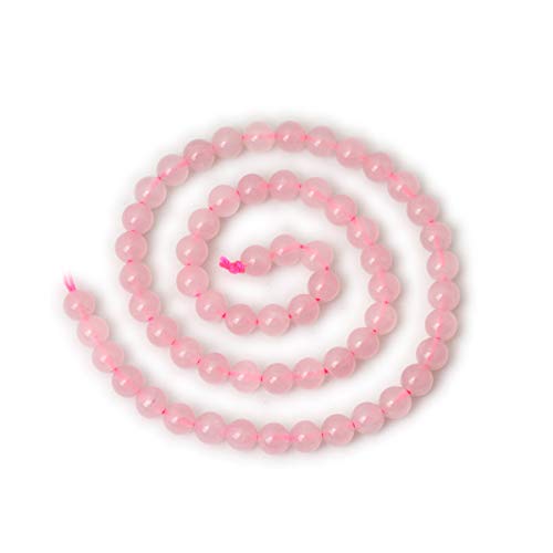 CHEAVIAN 60PCS 6mm Natural Rose Quartz Gemstone Round Loose Bead Pink Crystal for Jewelry Making 1 Strand 15" - Image 2