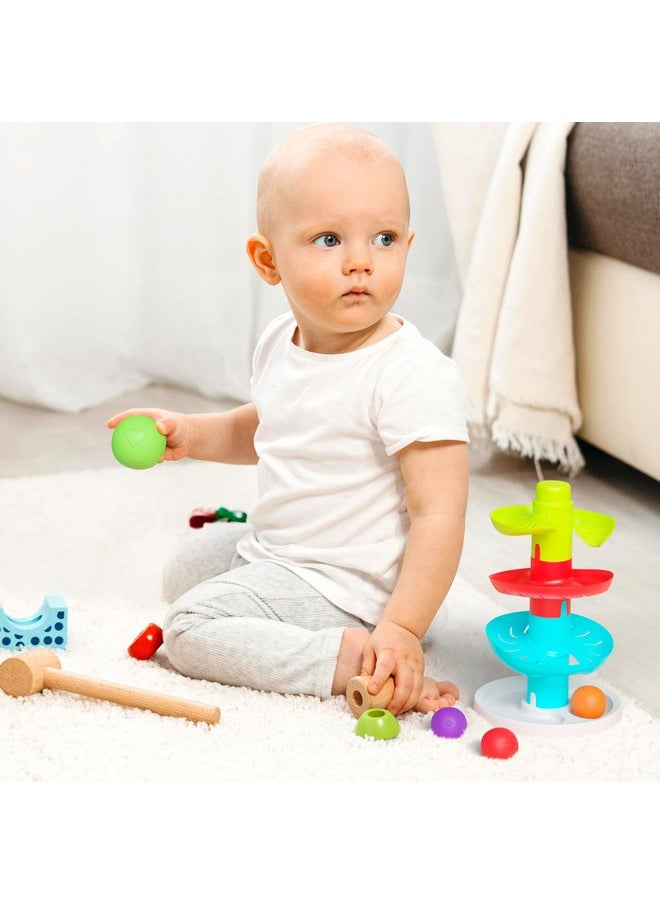 Lollipop - Lollipop Rainbow Ball Drop Tower: Baby Toys for Toddlers Includes 4 Balls - Stimulate Curiosity and Motor Skills with This Engaging Ball Drop Toys for Toddlers - Image 1