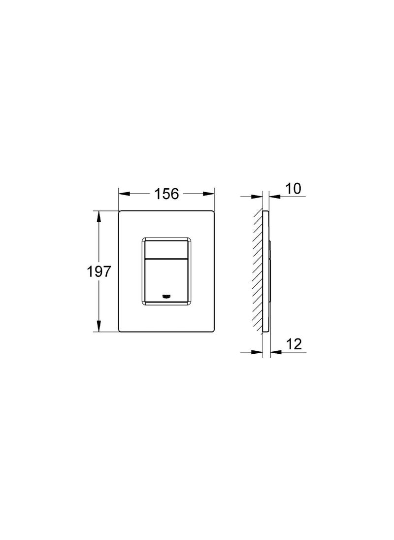 Grohe GROHE 38732000 Metal Skate Cosmopolitan Wall Plate Silver  - Image 2
