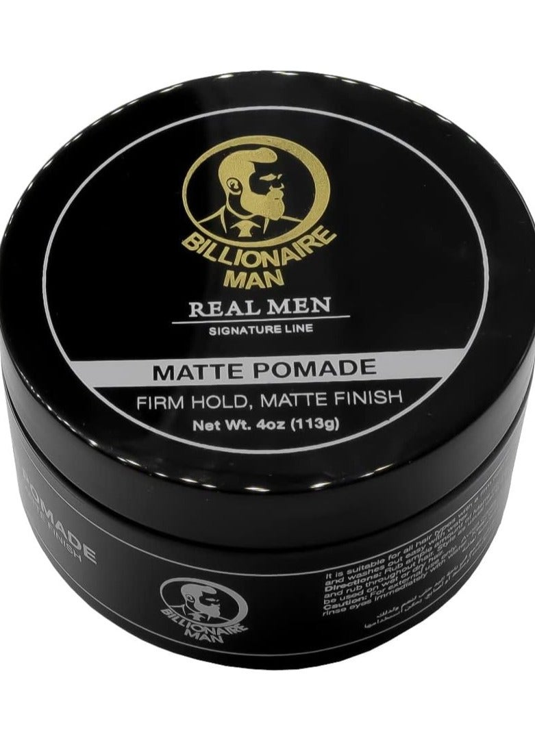 بيليونير مان دهان غير لامع من Billionaire Man Real Men Signature Line - ثبات قوي ولمسة نهائية غير لامعة 113 جم - Image 1