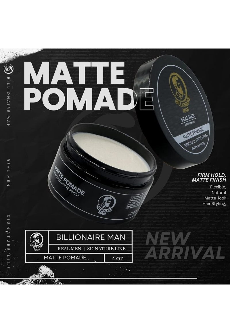 بيليونير مان دهان غير لامع من Billionaire Man Real Men Signature Line - ثبات قوي ولمسة نهائية غير لامعة 113 جم - Image 3