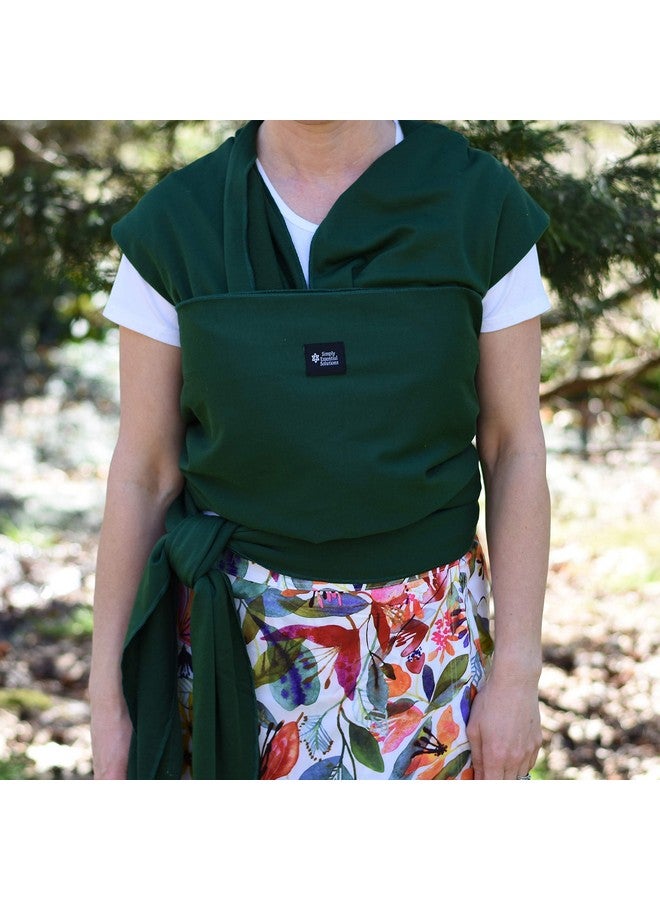 Simply Essential Solutions Baby Wrap Carrier Soft Stretchy Cotton Baby Wrap Baby Sling Nursing Cover Up For Use With Newborntoddler: Evenly Distributes Weight For More Comfortable Carrying (Dark Green) - Image 2