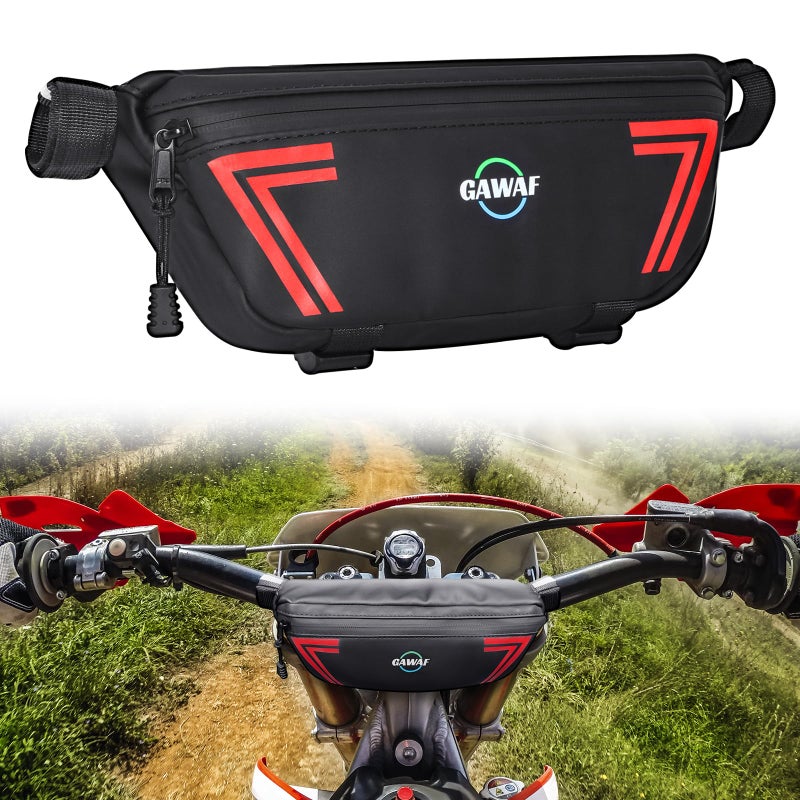 GAWAF Upgrade Motorcycle Handlebar Bag Universal Waterproof Motorcycle Tool Bag Bicycle Front Storage Bag Fit for SURRON LIGHT BEE X S X160 X260 Talaria Sting Segway Electric Dirt Bike