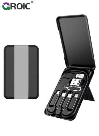 Multi Functional Compact Cable Card with USB-C & USB-A/Micro-USB/Light/OTG USB Adapter Kit Convertor Storage Box for Traveling Phone Pad Charging PC Computer Data Transfer - pzsku/ZB1D460C7AB4C141D0173Z/45/1749557392/968d4eed-5d63-40f6-b0e4-cc55f7df145b