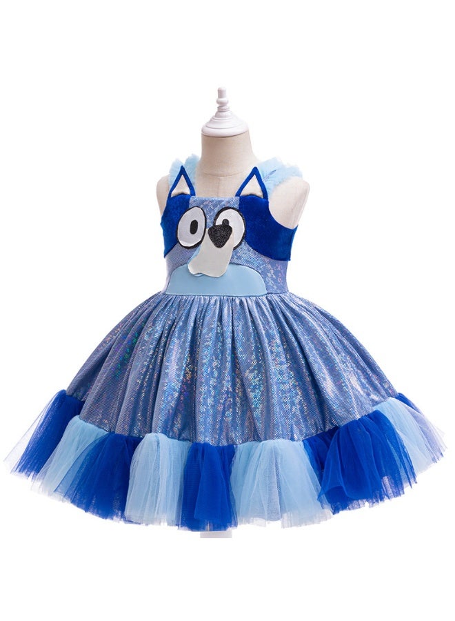 Bluey dress cosplay costume blue dress gift for Bluey fans - Image 2