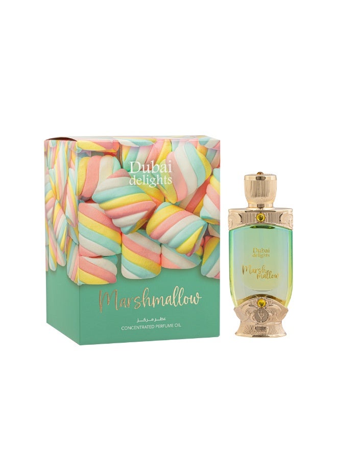 Hamidi MarshMallow Concentrated Perfume Oil 20ML - Attar Oil, Long Lasting Fragrance for Men & Women, Apple, Marshmallow, Vanilla Fragrance, Alcohol Free Arabic Fragrance - Image 1