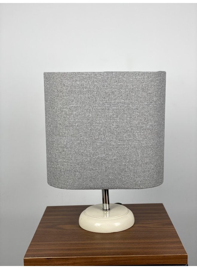 تبس هوم لمب مصباح طاولة بغطاء على شكل أسطوانة وقاعدة معدنية - Image 1