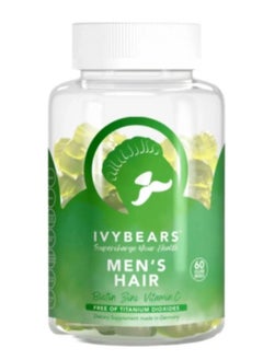 IVYBEARS Men's Hair Gummies, 60 pieces