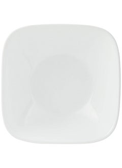 Corelle Corelle Vitrelle 1-Qt Serving Bowl, Large Serving Bowl, Triple Layer Glass, Crack and Chip Resistant, Square Serving Trays, 7.75"W x 2.25"H (Pack of 2) - 2 White Bowls  - Image 2