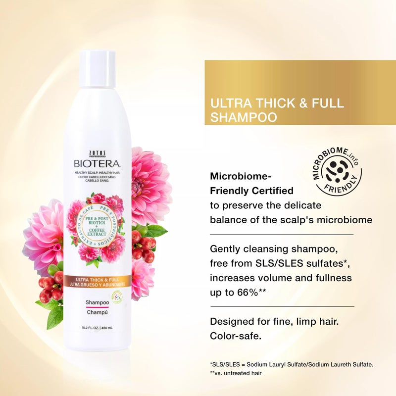 Biotera Ultra Thick & Full Volumizing Shampoo | Fine or Limp Hair | Microbiome Friendly | Vegan & Animal Test Free | Paraben & Sulfate Free | Color-Safe | 32 Fl Oz - Image 2