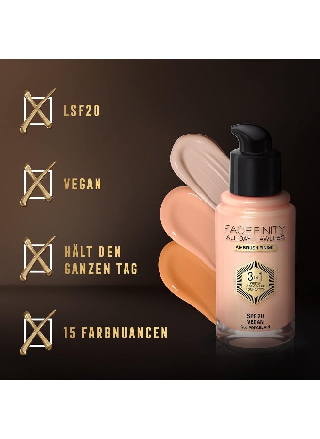 Max Factor Facefinity All Day Flawless 3-In-1 Foundation-Porcelain  - Image 2
