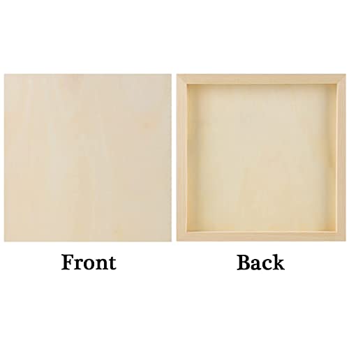 ADXCO 8 Pack Wood Panels 10 x 10 Inch Unfinished Wood Canvas Wooden Panel Boards for Painting, Pouring, Arts Use with Oils, Acrylics - Image 3