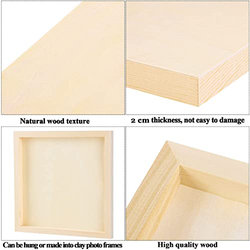 ADXCO 8 Pack Wood Panels 10 x 10 Inch Unfinished Wood Canvas Wooden Panel Boards for Painting, Pouring, Arts Use with Oils, Acrylics - Image 5