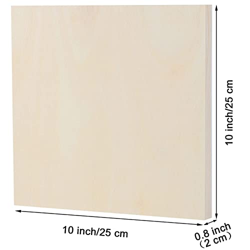ADXCO 8 Pack Wood Panels 10 x 10 Inch Unfinished Wood Canvas Wooden Panel Boards for Painting, Pouring, Arts Use with Oils, Acrylics - Image 2