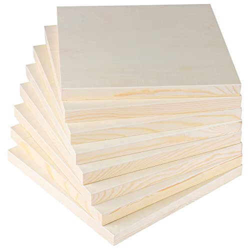 ADXCO 8 Pack Wood Panels 10 x 10 Inch Unfinished Wood Canvas Wooden Panel Boards for Painting, Pouring, Arts Use with Oils, Acrylics - Image 4