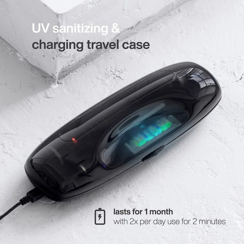 Aquasonic Black Series PRO – Ultra Whitening Toothbrush w UV Sanitizing Base – 5 Modes & Smart Timers – Premium Travel Case – Electric Toothbrush – ADA Approved Toothbrush - Image 5