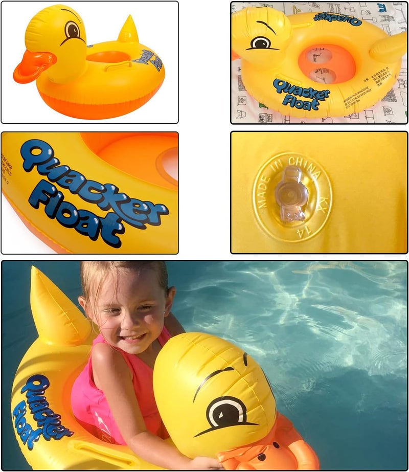 Sealive Inflatable Rubber Duck Pool Float for Kids, Swimming Pool Floats Boat Seats Beach Toy, Baby Shower Bath Seat Tub Water Fun Games Toys for Toddler - Image 2