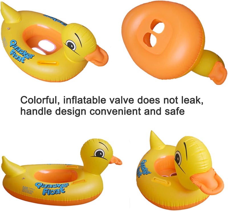 Sealive Inflatable Rubber Duck Pool Float for Kids, Swimming Pool Floats Boat Seats Beach Toy, Baby Shower Bath Seat Tub Water Fun Games Toys for Toddler - Image 4