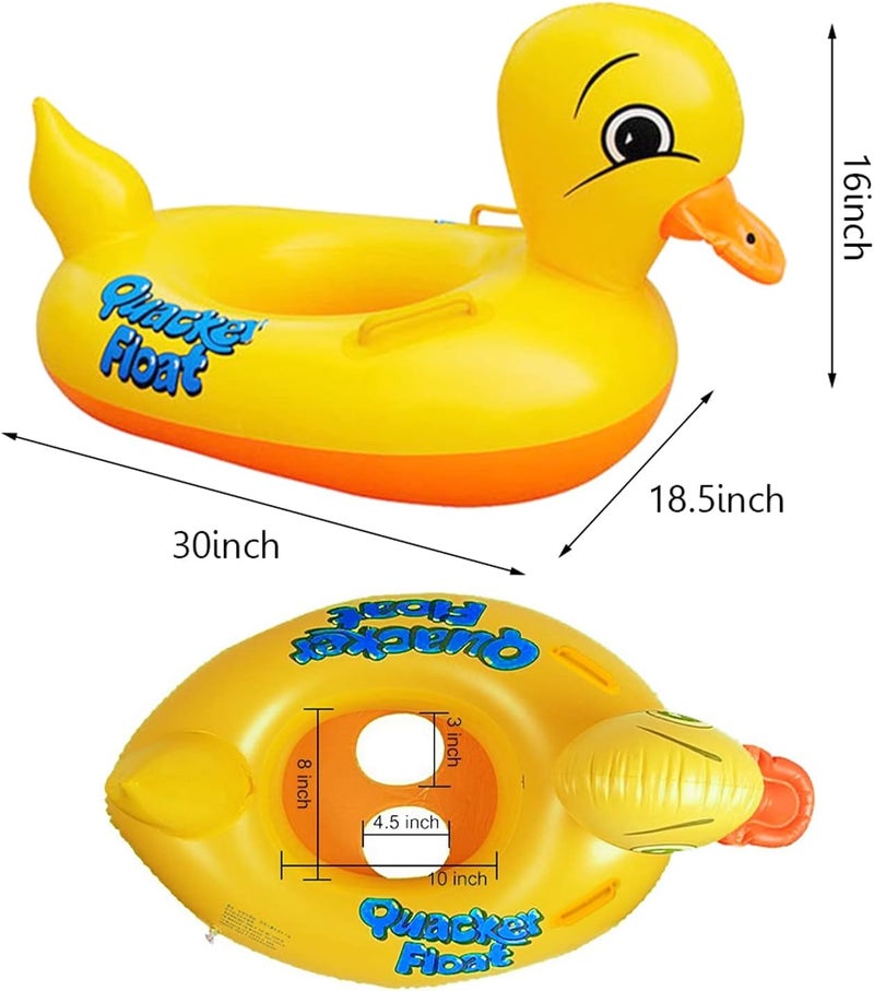 Sealive Inflatable Rubber Duck Pool Float for Kids, Swimming Pool Floats Boat Seats Beach Toy, Baby Shower Bath Seat Tub Water Fun Games Toys for Toddler - Image 3