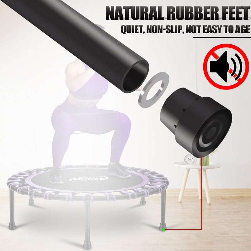 Newan 40" Silent Mini Trampoline Fitness Trampoline Bungee Rebounder Jumping Cardio Trainer Workout for Adults-Max Limit 330lbs - Image 3