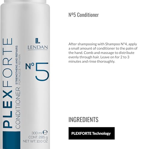 Lendan - Hair Conditioner - Nº5 Conditioner - 300 ml - With Plexforte Technology - Reduces Hair Breakage - Restores Hair Strength - Adds Shine and Softness - Anti-Frizz - Image 4