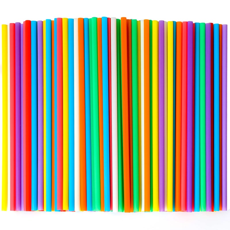 500 Pcs Colorful Disposable Drinking Plastic Straws023 diameter and 826 long8 Colors