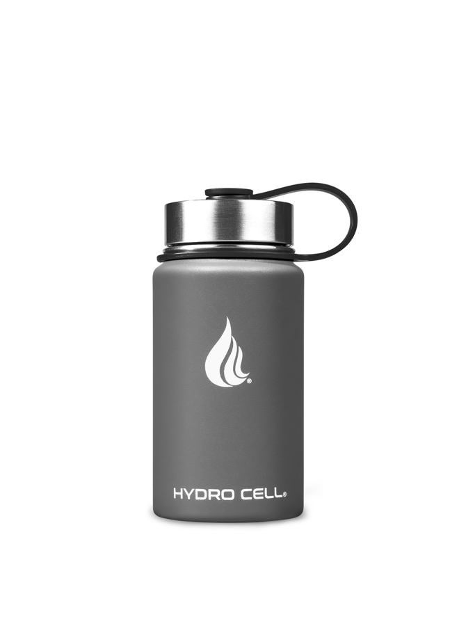 HYDRO CELL Stainless Steel Water Bottle w/Straw & Wide Mouth Lids (40oz 32oz 24oz 18oz) - Keeps Liquids Hot or Cold with Double Wall Vacuum Insulated Sweat Proof Sport Design (Graphite 14oz) - Image 3
