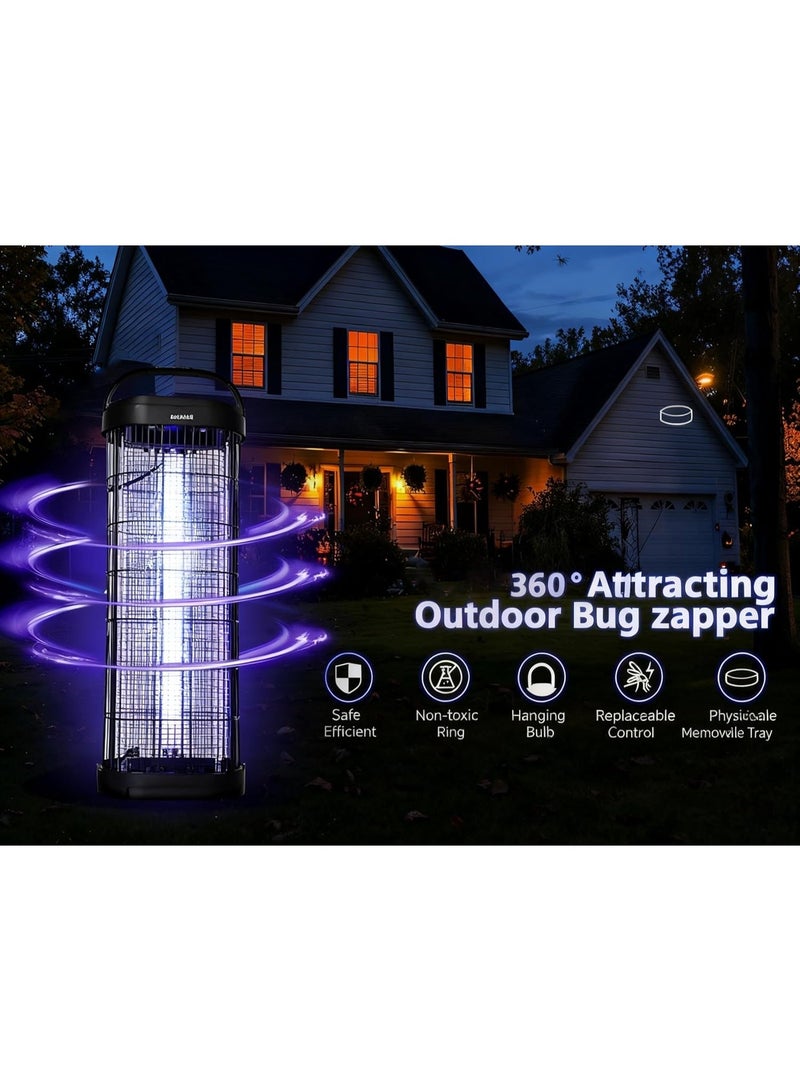 Bug Zapper Big with UV Light | Electric Mosquito Killer Lamp Indoor & Outdoor | Safe & Silent Insect Trap for Home, Garden, Bedroom - Image 4