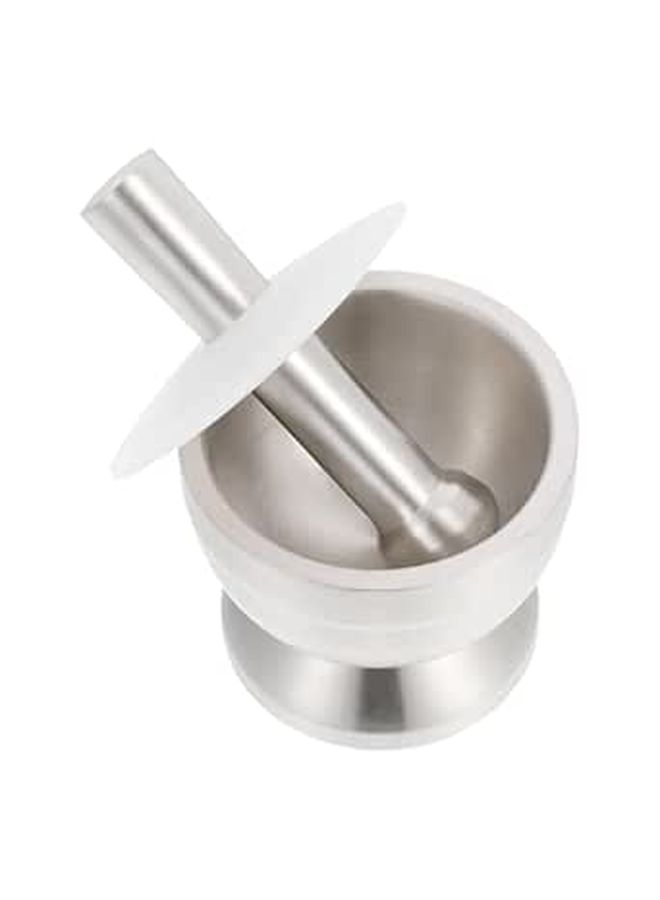 Stainless Steel Garlic Masher And Grinding Bowl With Pestle Muddler Multi Use Kitchen Tool For Spices Herbs And Fresh Garlic - Image 1