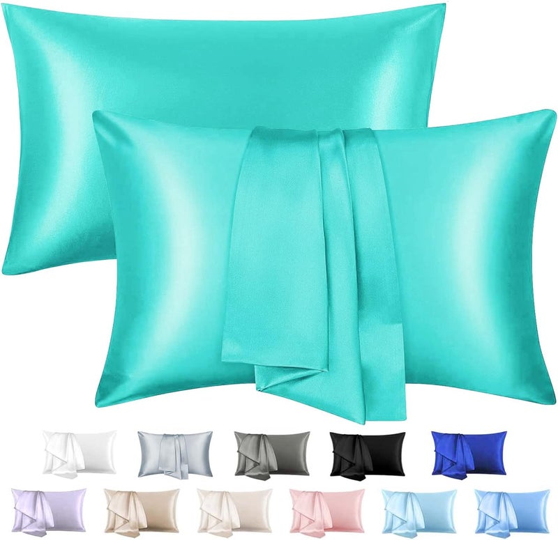 Rylan Pillow Cover RYLAN Satin Silk Pillow Cover for Hair and Skin 2 Piece with 3 Piece |Silk Pillow Covers with Envelope Closure end Design|Silk Pillow Cases 600 TC (Turki) - Image 4