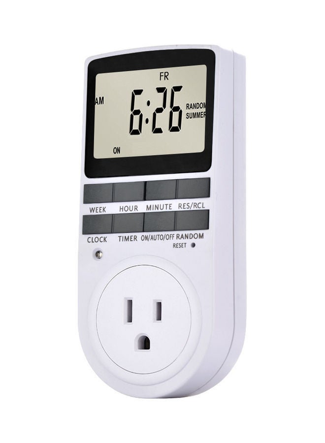 NIBEMINENT Digital Plug-in Timer Socket White  - Image 1