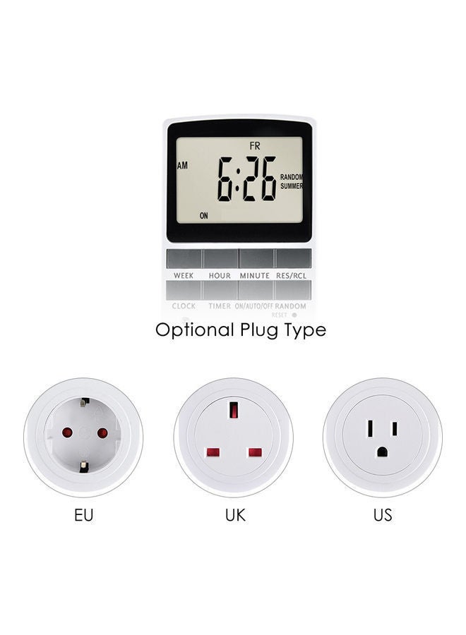 NIBEMINENT Digital Plug-in Timer Socket White  - Image 3
