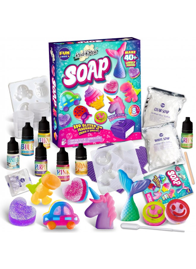 Kids Soap Kit, FunKidz Soap Making Kit for Kids All Ages DIY Crafts Kits STEM Science Activity Gift for Girls and Boys