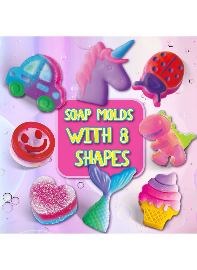 Kids Soap Kit, FunKidz Soap Making Kit for Kids All Ages DIY Crafts Kits STEM Science Activity Gift for Girls and Boys