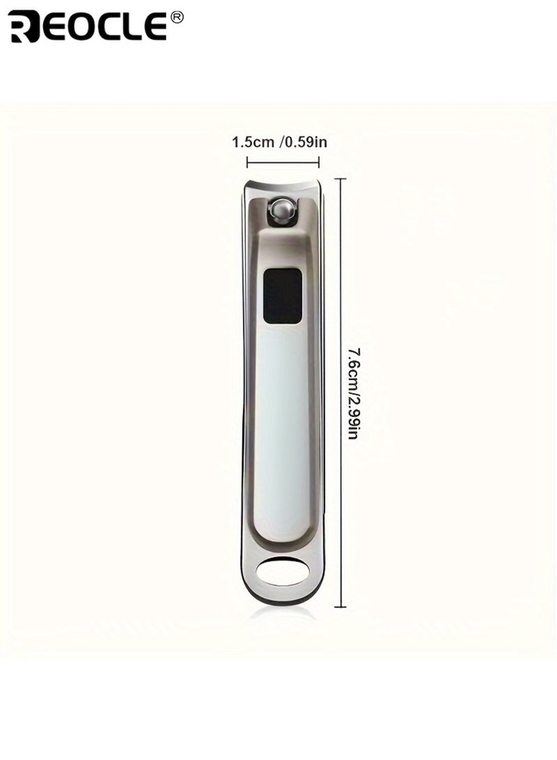 REOCLE Anti Splash Nail Clippers Sharp Edge Fingernail and Toenail Clipper Cutter Thick Nail Trimmer Stainless Steel Toenail Clipper for Men Women - Image 5