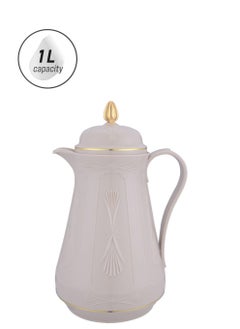 GAZELLA Plastic Coffee/Tea Flask 1 Liter Brown/Gold 