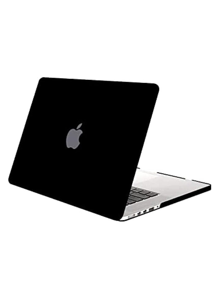 موسيسو متوافق مع حافظة MacBook Pro مقاس 13 بوصة 2015 2014 2013 نهاية 2012 الإصدار الأقدم (الطرازات: A1502 وA1425) مع شاشة Retina، غطاء حماية من البلاستيك الصلب، أسود - Image 1