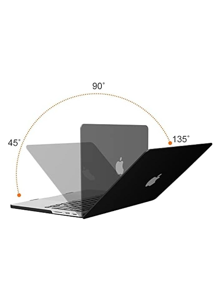 موسيسو متوافق مع حافظة MacBook Pro مقاس 13 بوصة 2015 2014 2013 نهاية 2012 الإصدار الأقدم (الطرازات: A1502 وA1425) مع شاشة Retina، غطاء حماية من البلاستيك الصلب، أسود - Image 2