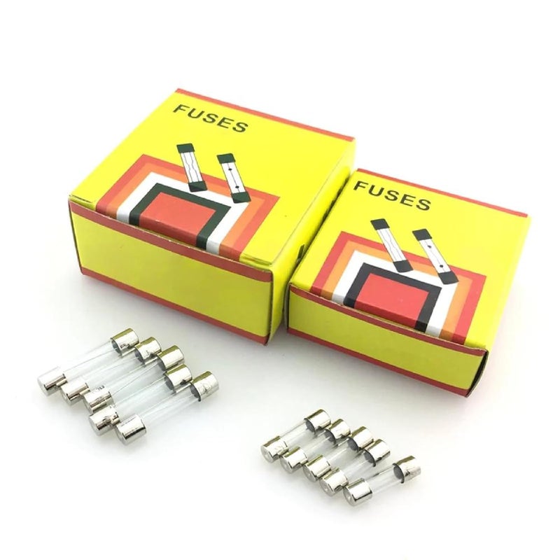 15A 6x30mm فيوزات أنبوب زجاجي سريعة الانصهار 250 فولت 10 قطع تصنيفات أمبير متعددة - Image 5