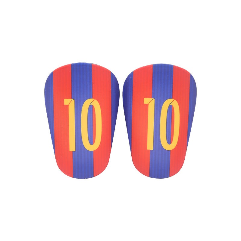 Generic Professional Soccer Shin Guards with Sleeves for Adults and Kids Messi No. 10 Lan Hong Huang