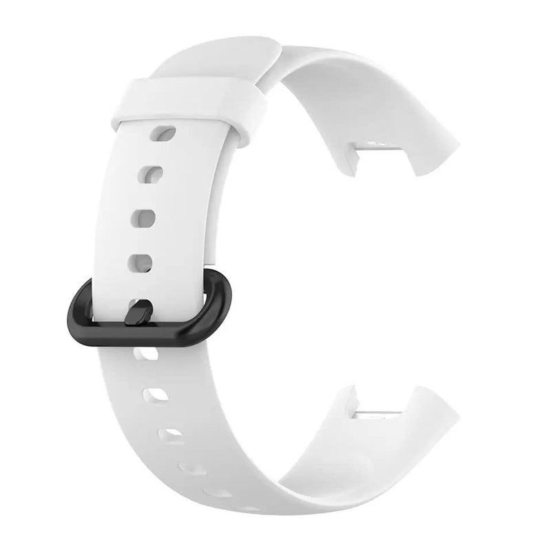 HUMBLE Soft Silicone Classic Strap With Secure Buckle Lock for Redmi Watch 2 Lite/Redmi GPS Smart Watch Only,Comfort and Flexible Fitness Smart Watch Strap-(WHITE) - Image 1