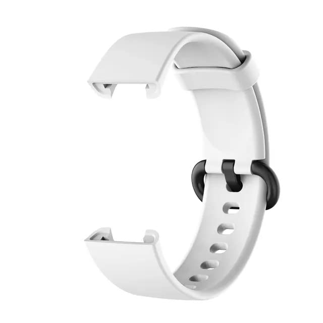 HUMBLE Soft Silicone Classic Strap With Secure Buckle Lock for Redmi Watch 2 Lite/Redmi GPS Smart Watch Only,Comfort and Flexible Fitness Smart Watch Strap-(WHITE) - Image 2
