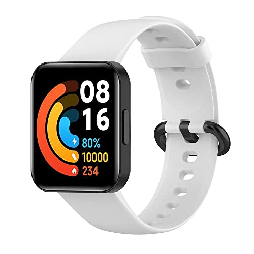 HUMBLE Soft Silicone Classic Strap With Secure Buckle Lock for Redmi Watch 2 Lite/Redmi GPS Smart Watch Only,Comfort and Flexible Fitness Smart Watch Strap-(WHITE) - Image 4