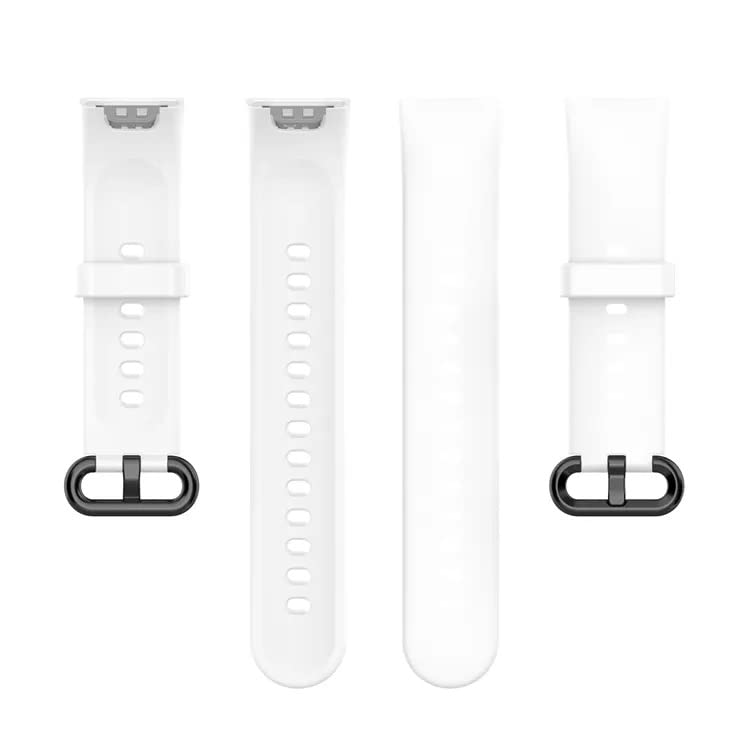 HUMBLE Soft Silicone Classic Strap With Secure Buckle Lock for Redmi Watch 2 Lite/Redmi GPS Smart Watch Only,Comfort and Flexible Fitness Smart Watch Strap-(WHITE) - Image 5