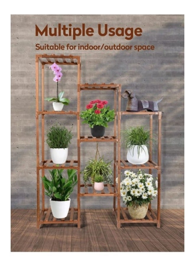 MIXDE 10 Tier Wood Plant Flower Display Stand - Image 3