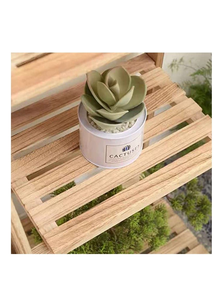Generic FFD Wooden Flower Pot Stand Storage Rack Natural Solid Wood, Flower Display Shelf Pot Storage Rack for Indoor Outdoor Home Garden Balcony  - Image 4
