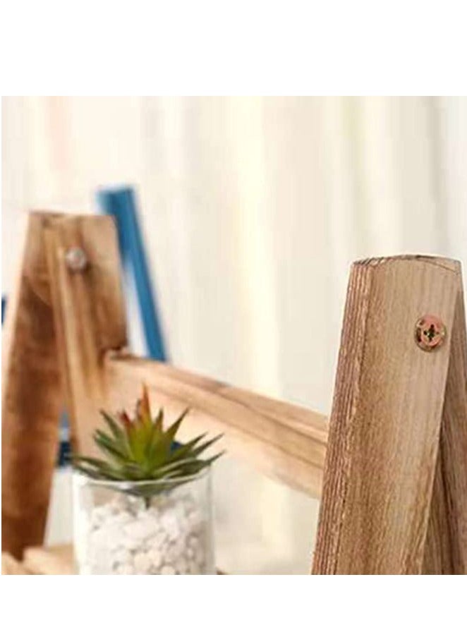 Generic FFD Wooden Flower Pot Stand Storage Rack Natural Solid Wood, Flower Display Shelf Pot Storage Rack for Indoor Outdoor Home Garden Balcony  - Image 5