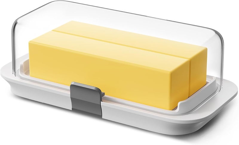 Pisol Large Butter Dish with Lid for Countertop and Fridge Refrigerator Door Shelf, Airtight 250g Butter Keeper for East Coast/West Coast/European/Kerrygold Butter/French Butter/Cream Cheese - Image 4