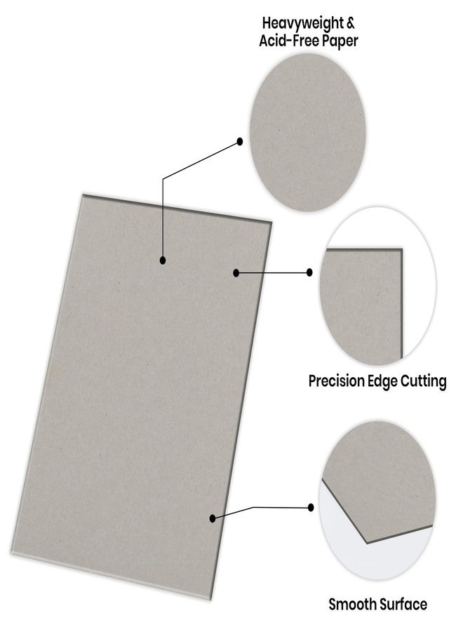 Lakeer A4 Size Grey Board Cardstock Paper Board 2mm Thickness Pack of 5 Pcs - Image 4