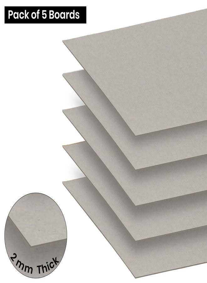 Lakeer A4 Size Grey Board Cardstock Paper Board 2mm Thickness Pack of 5 Pcs - Image 2